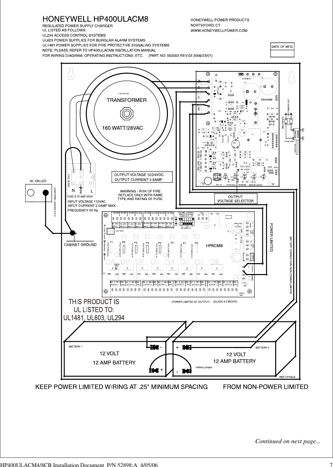 Page 7 of 10 - Honeywell Honeywell-Honeywell-Power-Supply-Hp40Ulacm4Cb-Users-Manual- 52898  Honeywell-honeywell-power-supply-hp40ulacm4cb-users-manual