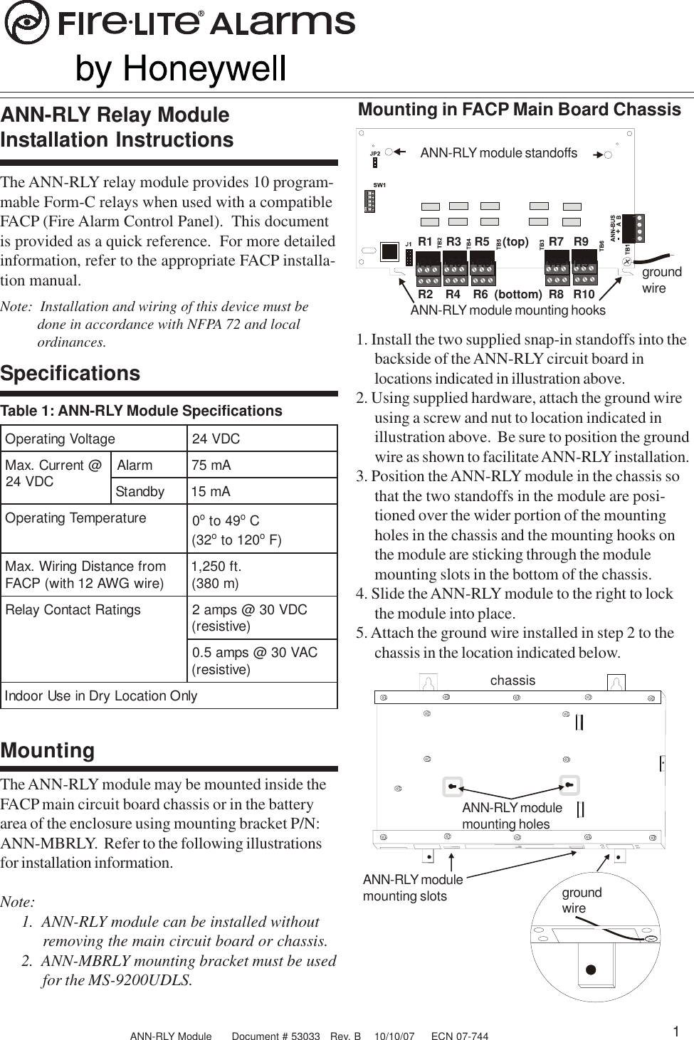 Page 1 of 3 - Honeywell Honeywell-Honeywell-Smoke-Alarm-Ann-Rly-Users-Manual- 53033-B0.pmd  Honeywell-honeywell-smoke-alarm-ann-rly-users-manual