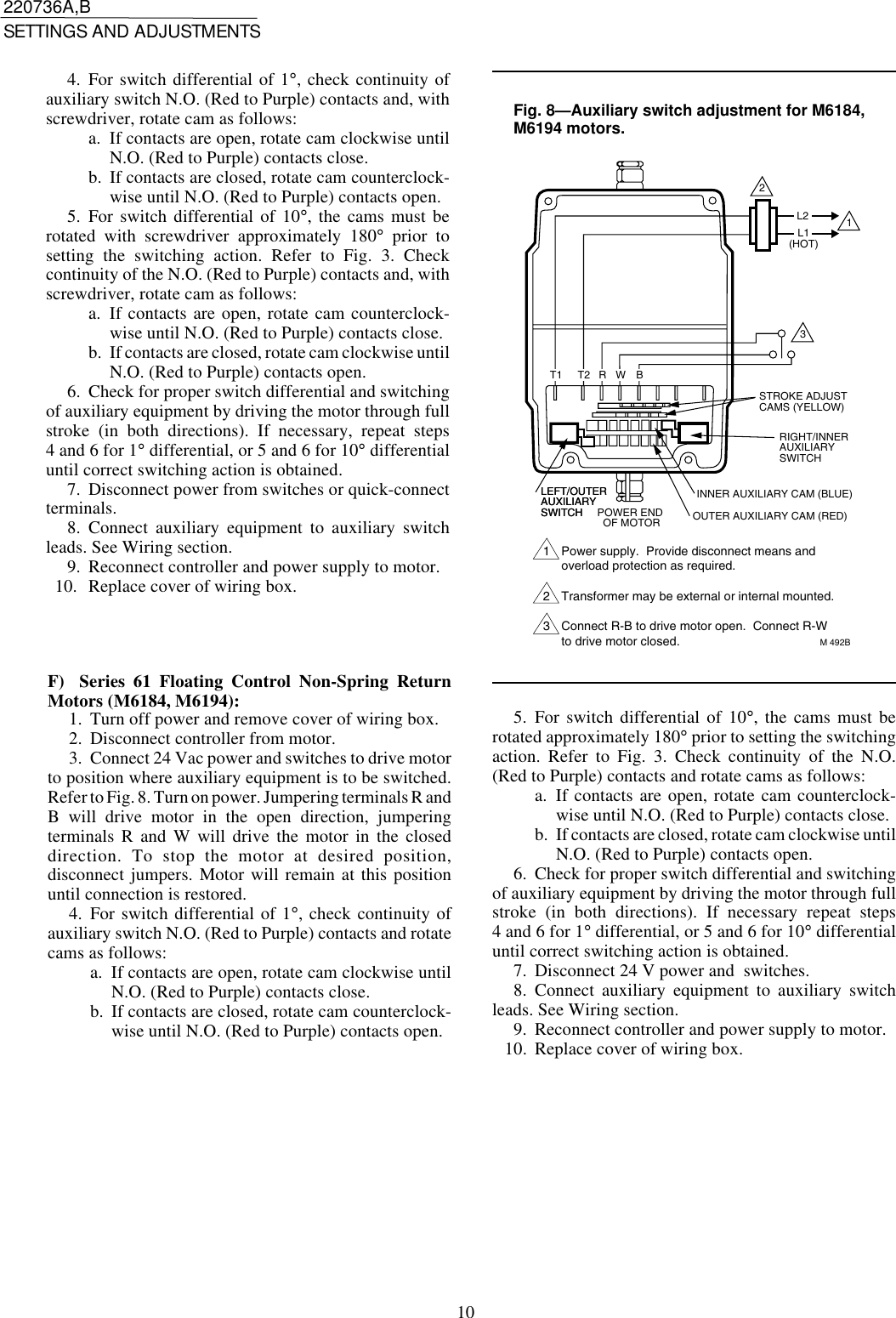 Page 10 of 12 - Honeywell Honeywell-Honeywell-Switch-220736B-Users-Manual- 63-2228220736 INTERNAL AUXILIARY SWITCH  Honeywell-honeywell-switch-220736b-users-manual