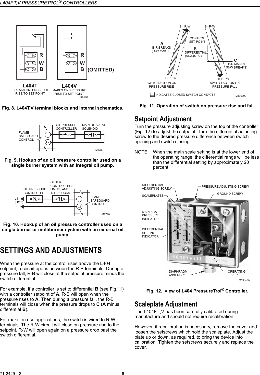 Page 6 of 8 - Honeywell Honeywell-Honeywell-Switch-L404T-Users-Manual- 71-2429-1  Honeywell-honeywell-switch-l404t-users-manual