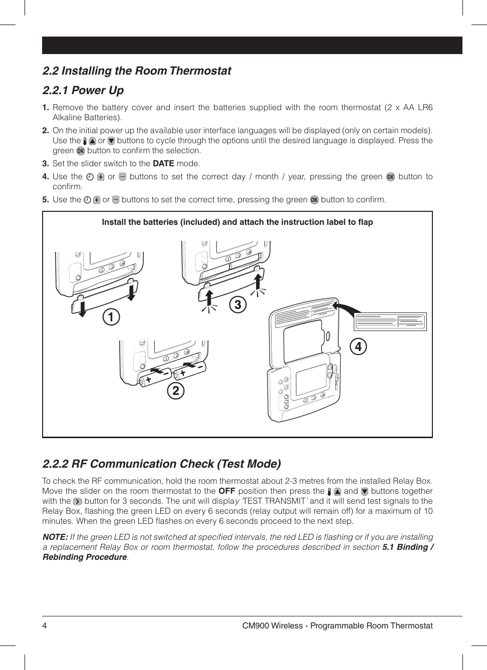 Page 4 of 12 - Honeywell Honeywell-Honeywell-Thermostat-Cm900-Users-Manual-  Honeywell-honeywell-thermostat-cm900-users-manual