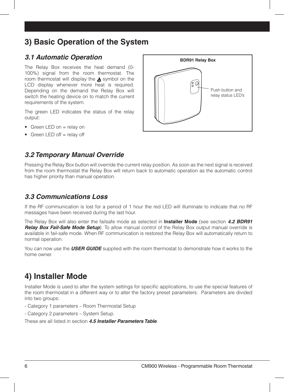 Page 6 of 12 - Honeywell Honeywell-Honeywell-Thermostat-Cm900-Users-Manual-  Honeywell-honeywell-thermostat-cm900-users-manual