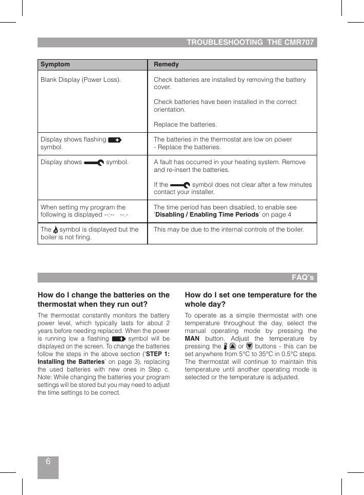 Page 6 of 8 - Honeywell Honeywell-Honeywell-Thermostat-Cmr707A1049-Users-Manual-  Honeywell-honeywell-thermostat-cmr707a1049-users-manual