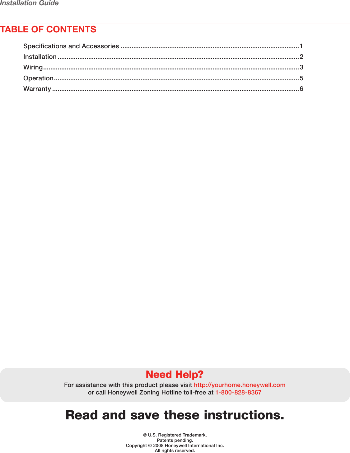 Page 2 of 8 - Honeywell Honeywell-Honeywell-Thermostat-Hz221-Users-Manual- 69-2200-01 - HZ221 TrueZONE Honeywell-honeywell-thermostat-hz221-users-manual