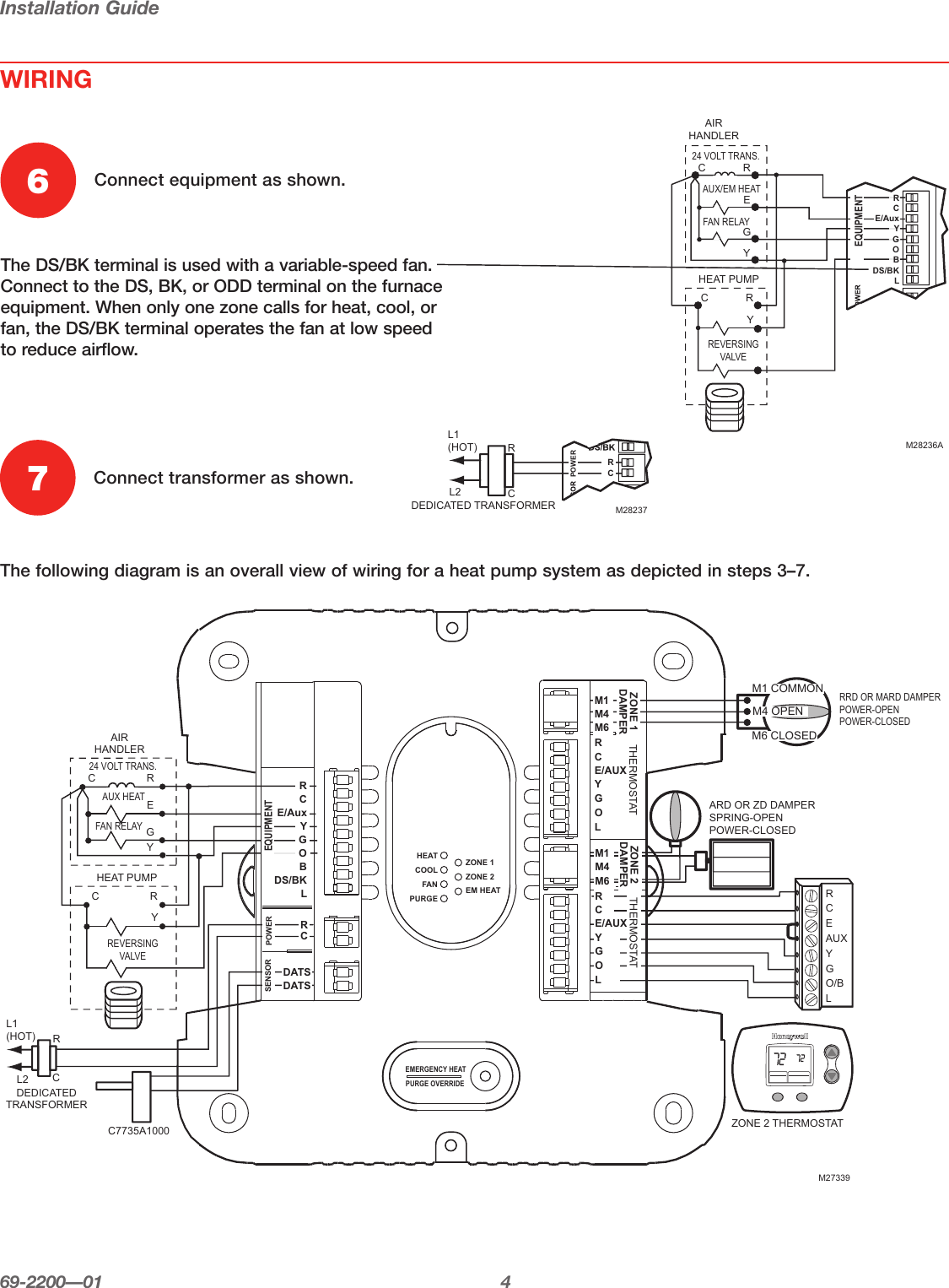 Page 6 of 8 - Honeywell Honeywell-Honeywell-Thermostat-Hz221-Users-Manual- 69-2200-01 - HZ221 TrueZONE Honeywell-honeywell-thermostat-hz221-users-manual