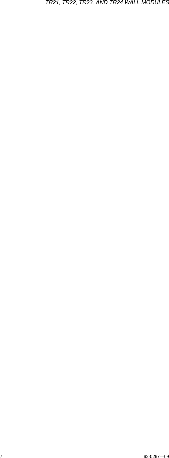 Page 7 of 8 - Honeywell Honeywell-Honeywell-Tv-Mount-Tr21-Users-Manual- 62-0267_E TR21, TR22, TR23, And TR24 Wall Modules  Honeywell-honeywell-tv-mount-tr21-users-manual