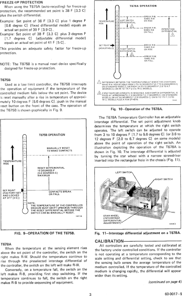 Page 3 of 4 - Honeywell Honeywell-Honeywell-Weather-Radio-T675A-Users-Manual- 60-0017 T675A,B And T678A Temperature Controllers  Honeywell-honeywell-weather-radio-t675a-users-manual