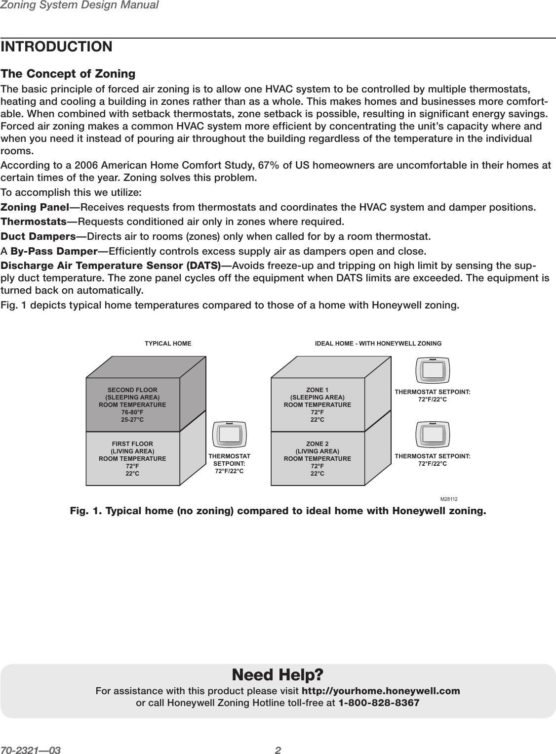 Page 2 of 12 - Honeywell Honeywell-Hz311-Hz322-Hz432-Users-Manual- 70-2321-03 - Zoning System Design Manual  Honeywell-hz311-hz322-hz432-users-manual