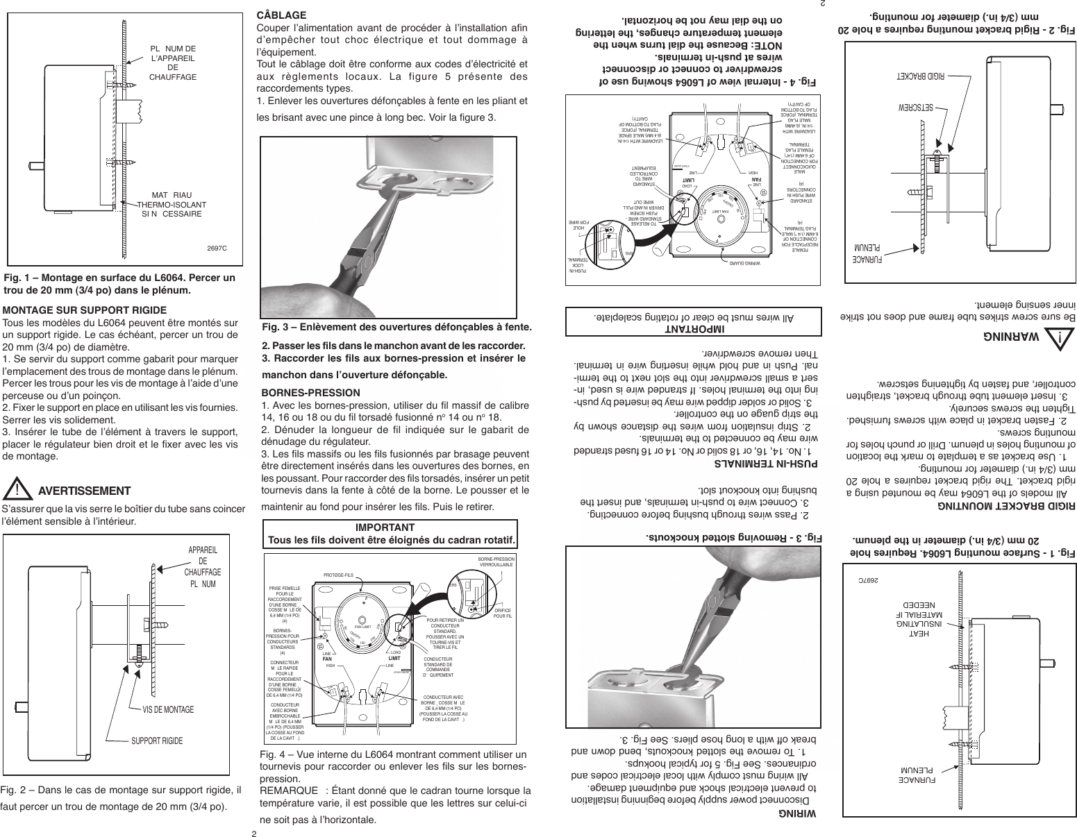 Page 6 of 8 - Honeywell Honeywell-L6064A-Users-Manual- L6064 Universal Two Speed Fan And Limit Controllers  Honeywell-l6064a-users-manual