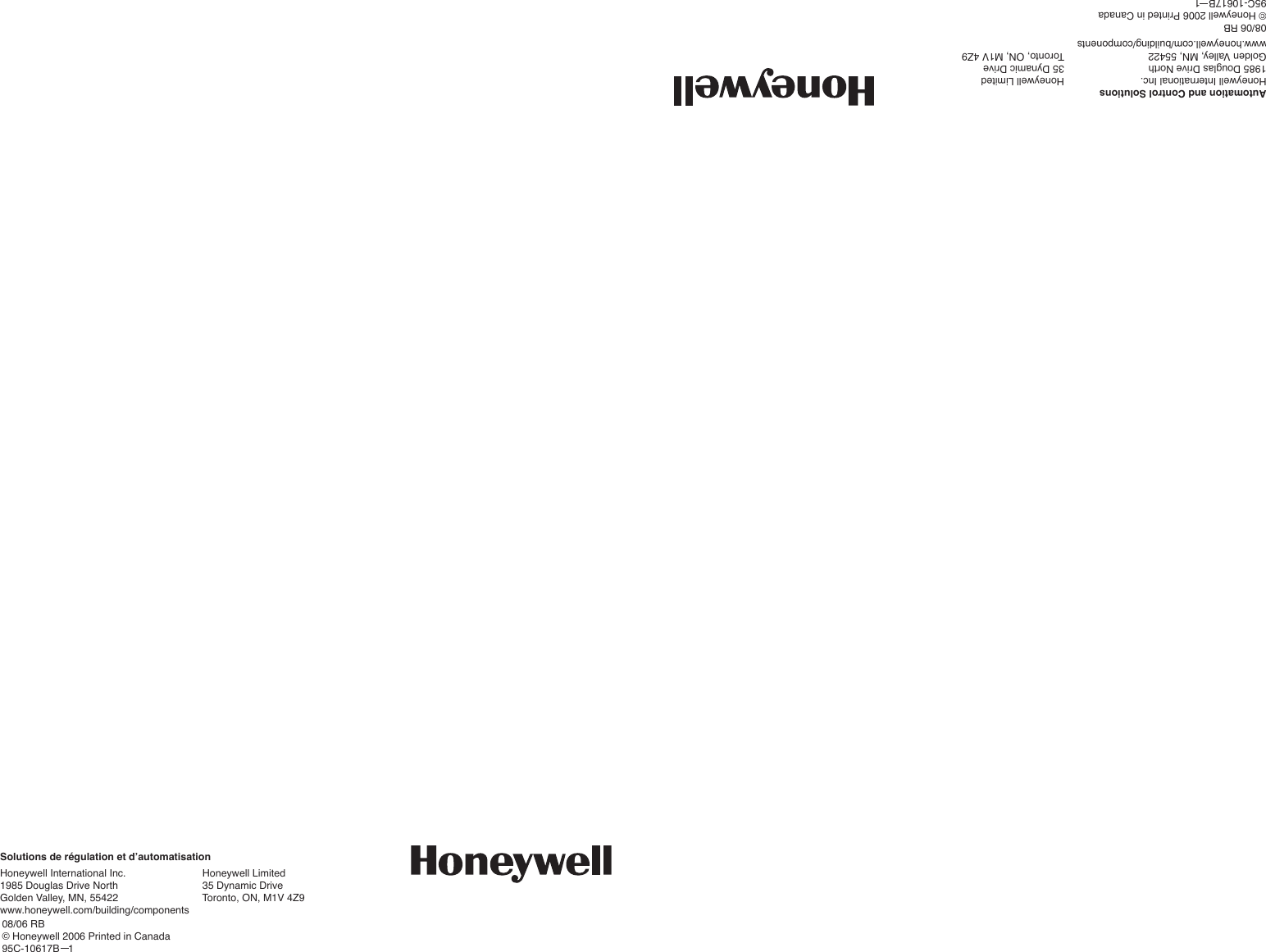 Page 8 of 8 - Honeywell Honeywell-L6064A-Users-Manual- L6064 Universal Two Speed Fan And Limit Controllers  Honeywell-l6064a-users-manual