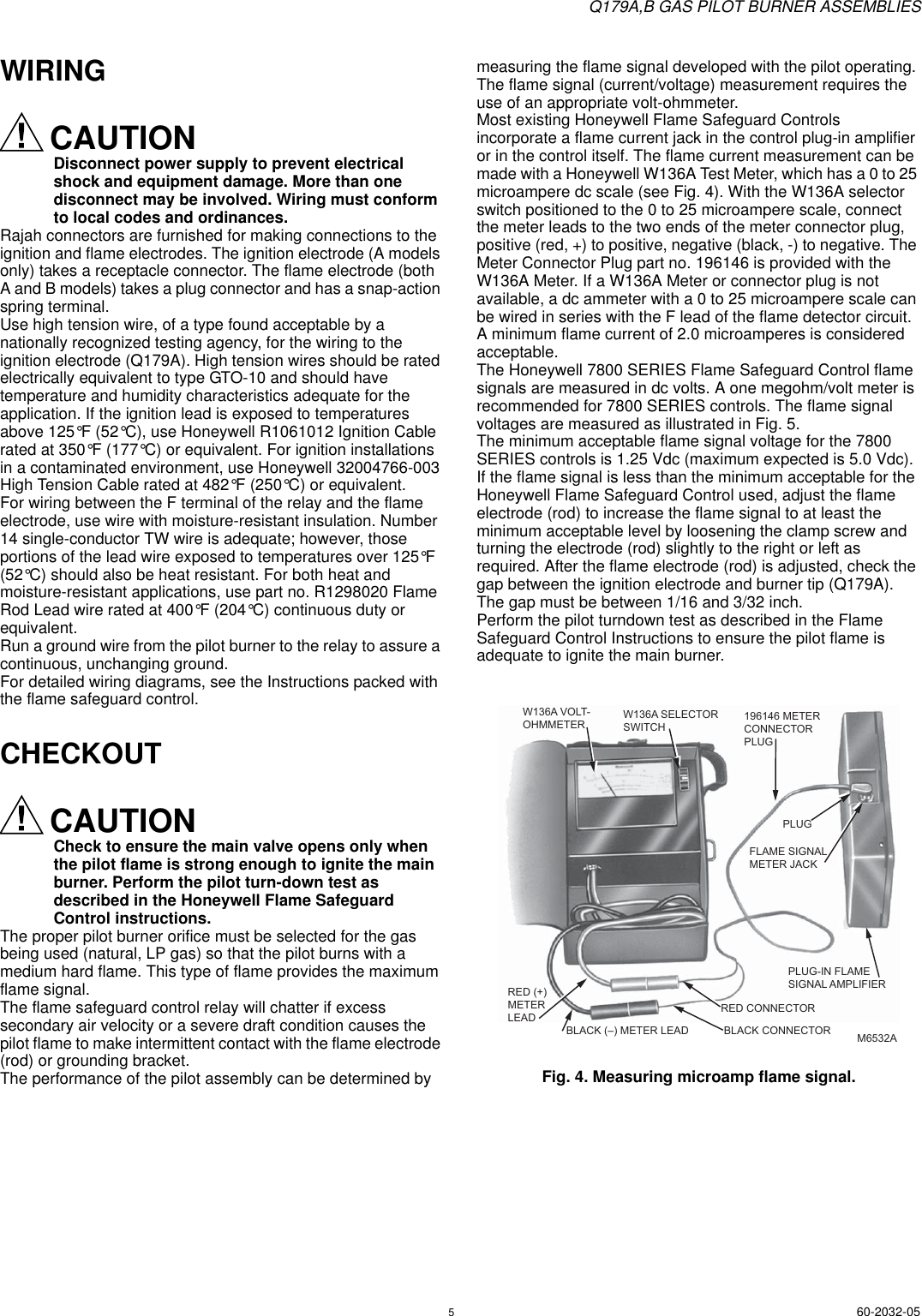 Page 5 of 8 - Honeywell Honeywell-Q179A-Users-Manual- 60-2032 Q179A,B Gas Pilot Burner Assemblies  Honeywell-q179a-users-manual