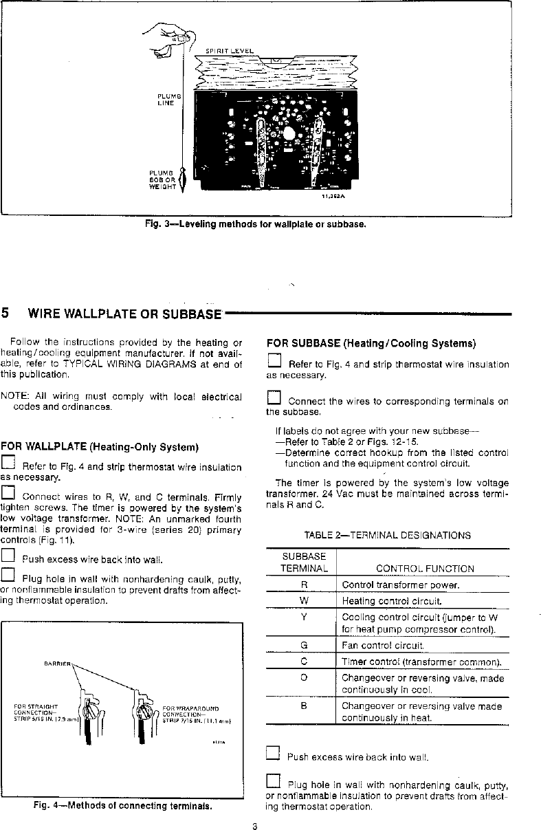Page 3 of 8 - Honeywell Honeywell-Q682C-Users-Manual- 69-0258 - T8085D/Q682B,C, T8185/Q682B,C,L, Y8185, Y8024, HEATING AND HEATING/COOLING  Honeywell-q682c-users-manual
