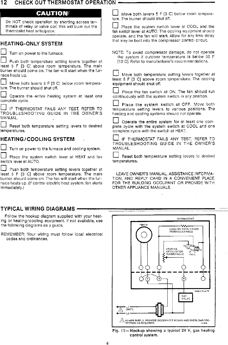 Page 6 of 8 - Honeywell Honeywell-Q682C-Users-Manual- 69-0258 - T8085D/Q682B,C, T8185/Q682B,C,L, Y8185, Y8024, HEATING AND HEATING/COOLING  Honeywell-q682c-users-manual