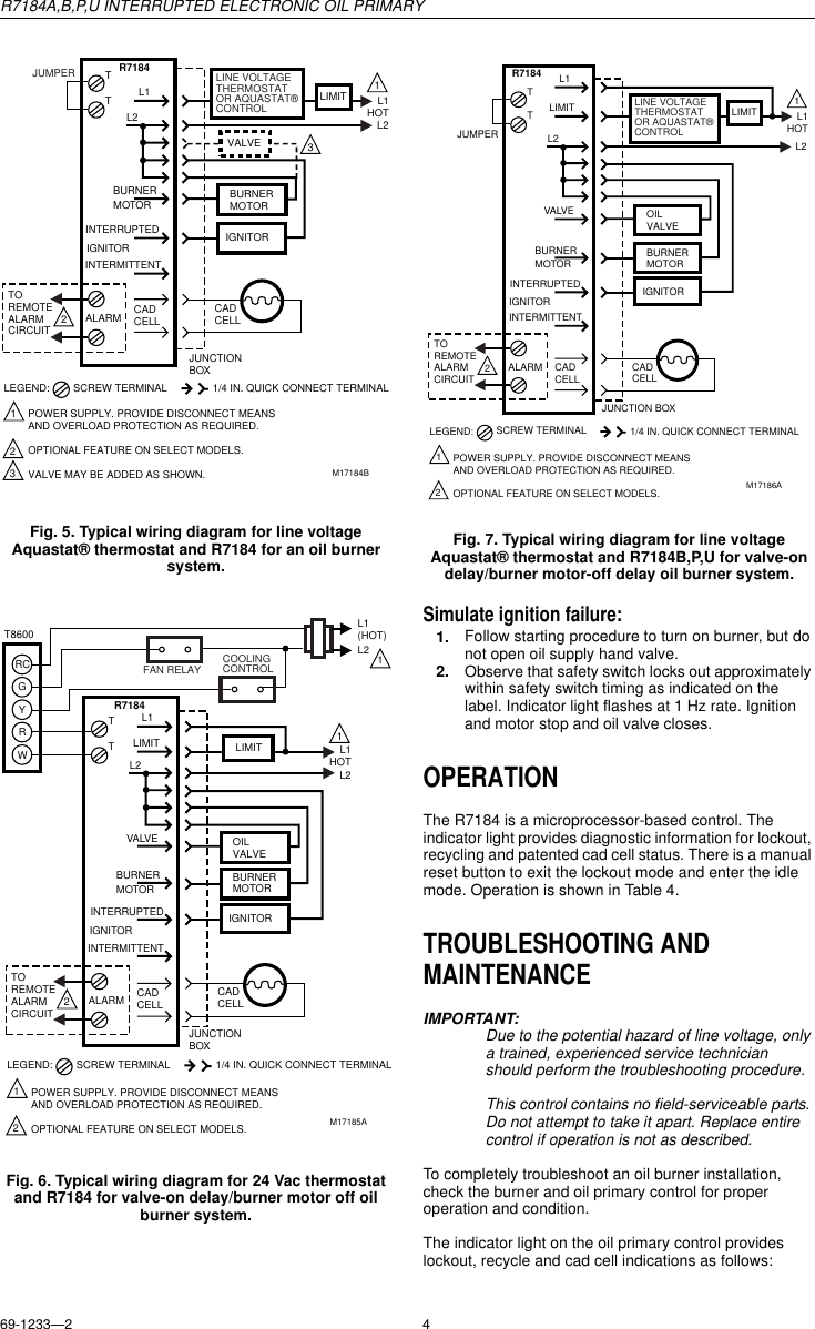 Page 4 of 8 - Honeywell Honeywell-R7184B-Users-Manual- 69-1233  Honeywell-r7184b-users-manual