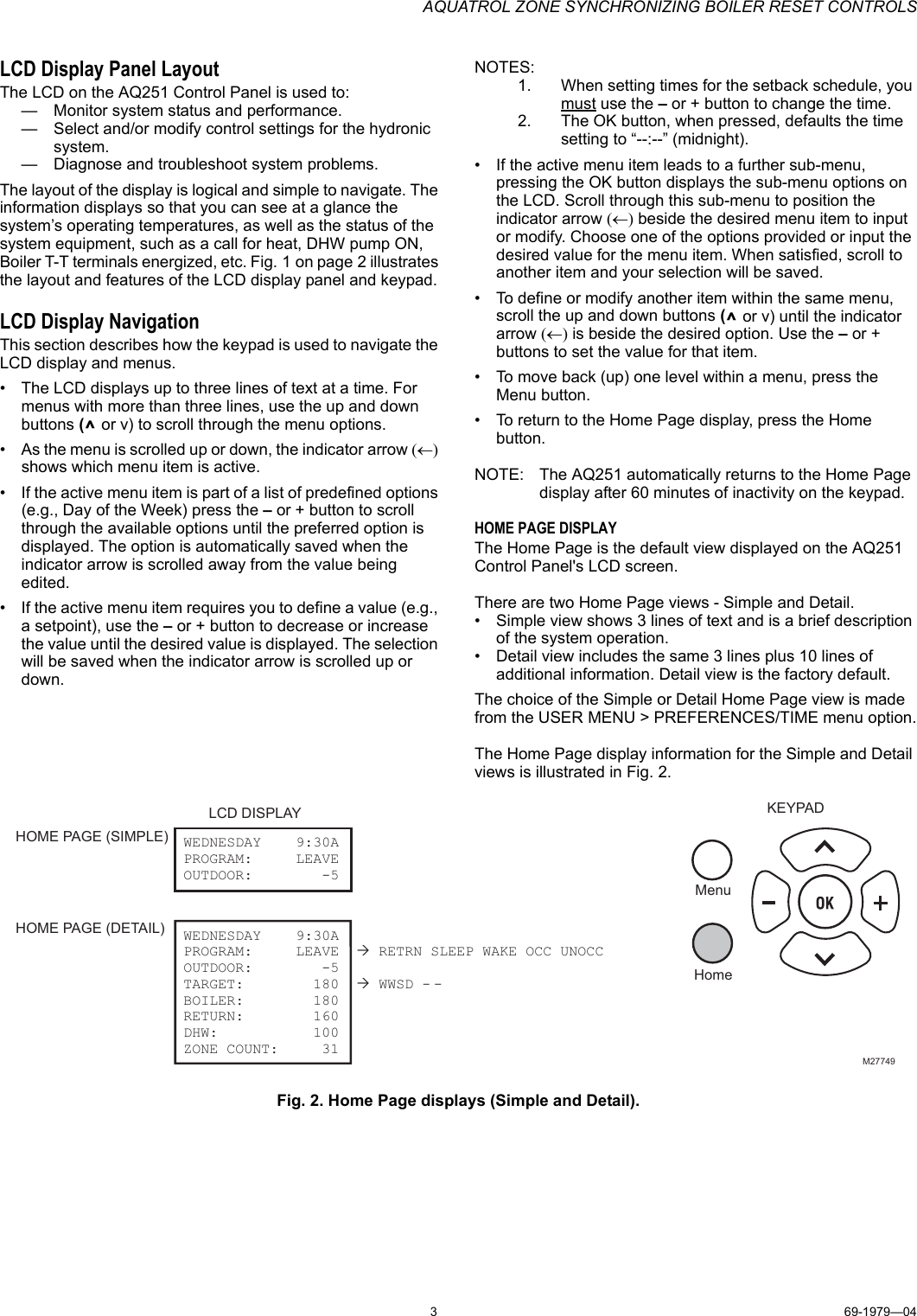 Page 3 of 8 - Honeywell Honeywell-Reset-Controls-Aq251-Users-Manual- 69-1979—04 - AQ251 AQUATROL Zone Synchronizing Boiler Reset Controls  Honeywell-reset-controls-aq251-users-manual