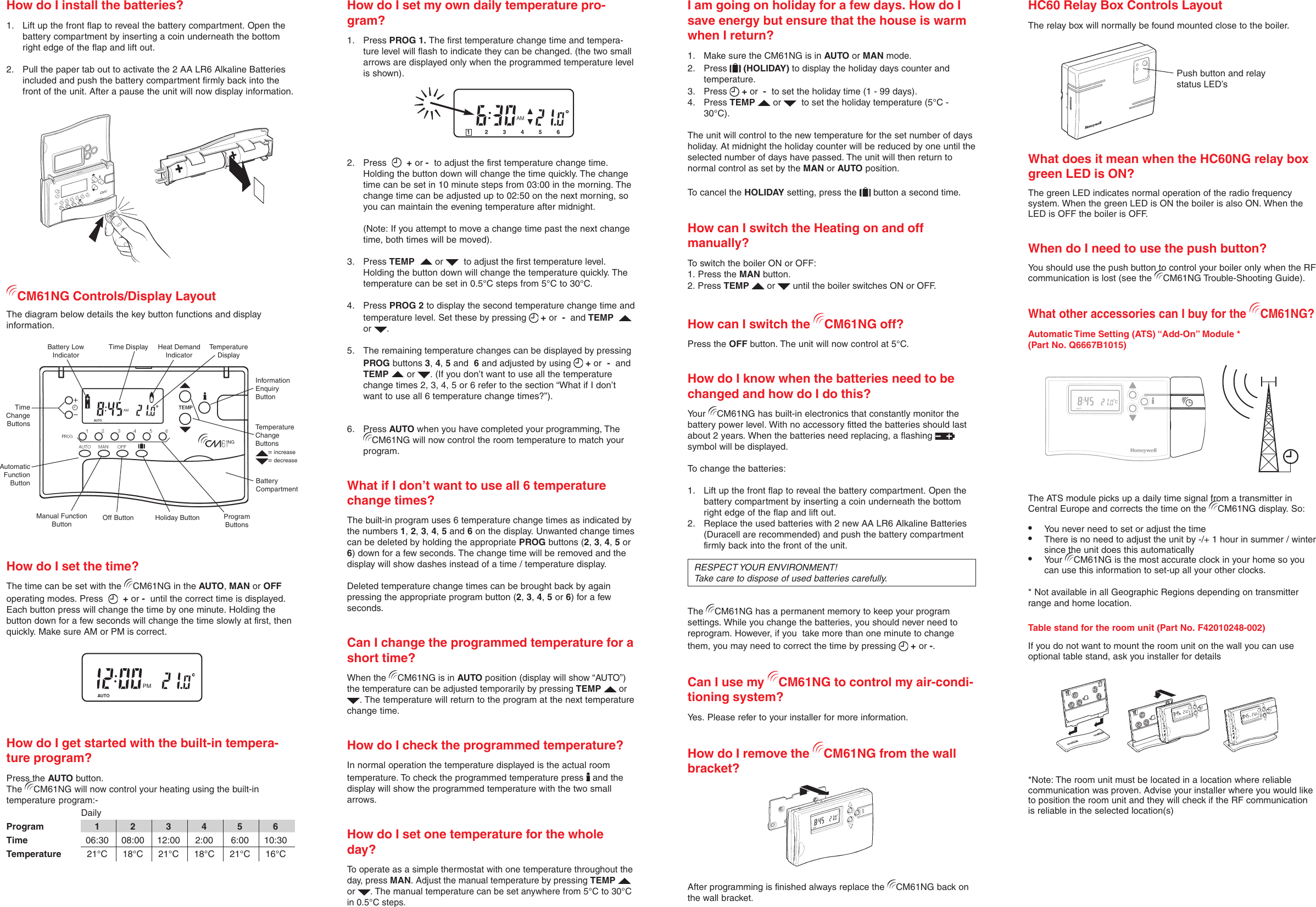 Page 2 of 2 - Honeywell Honeywell-Rf-Cm61Ng-Users-Manual- CM61NG User Guide (UK English).p65  Honeywell-rf-cm61ng-users-manual