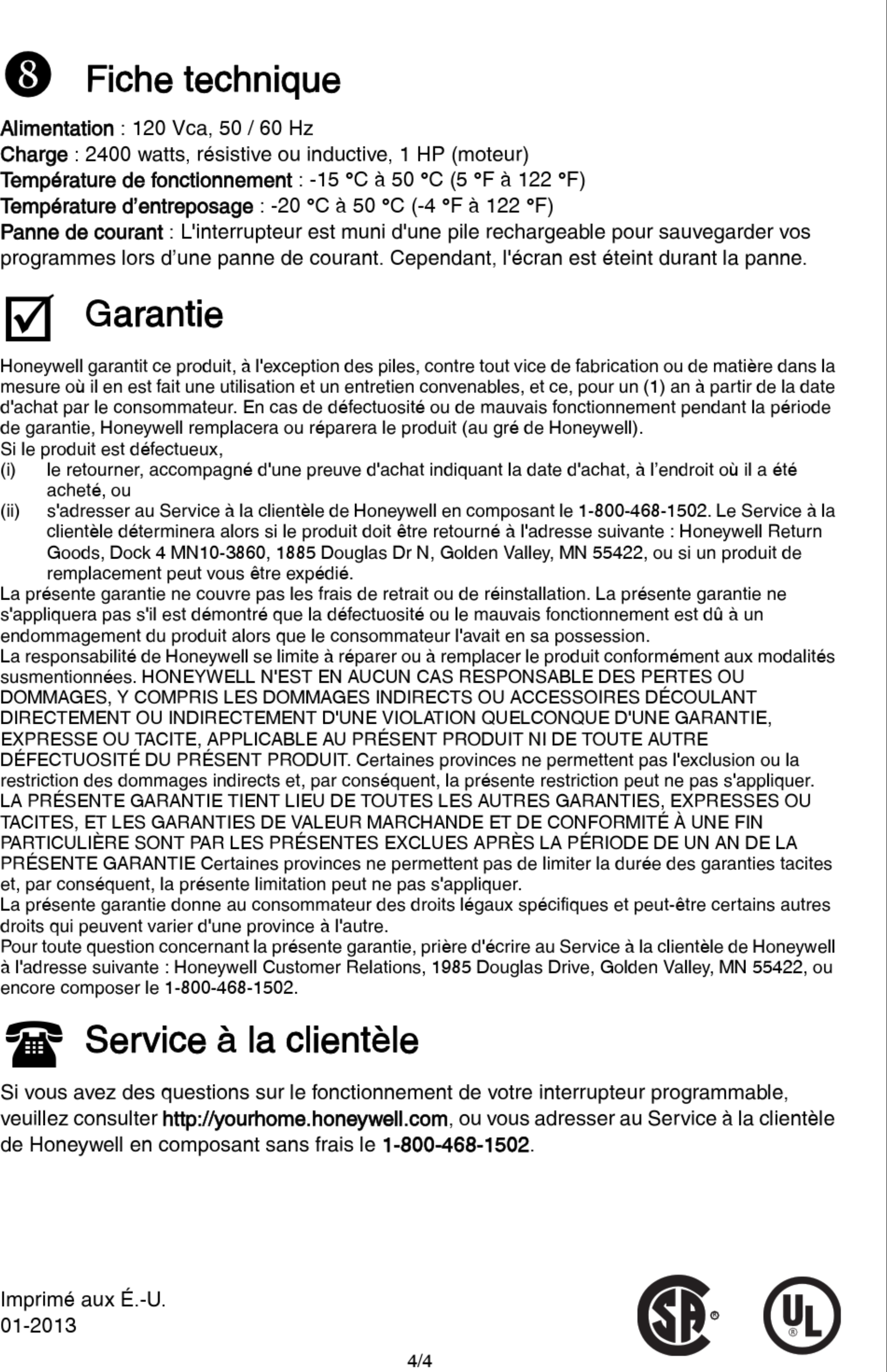 Page 8 of 12 - Honeywell Honeywell-Rpls730B-Installation-And-User-Manual-1003270 User Manual