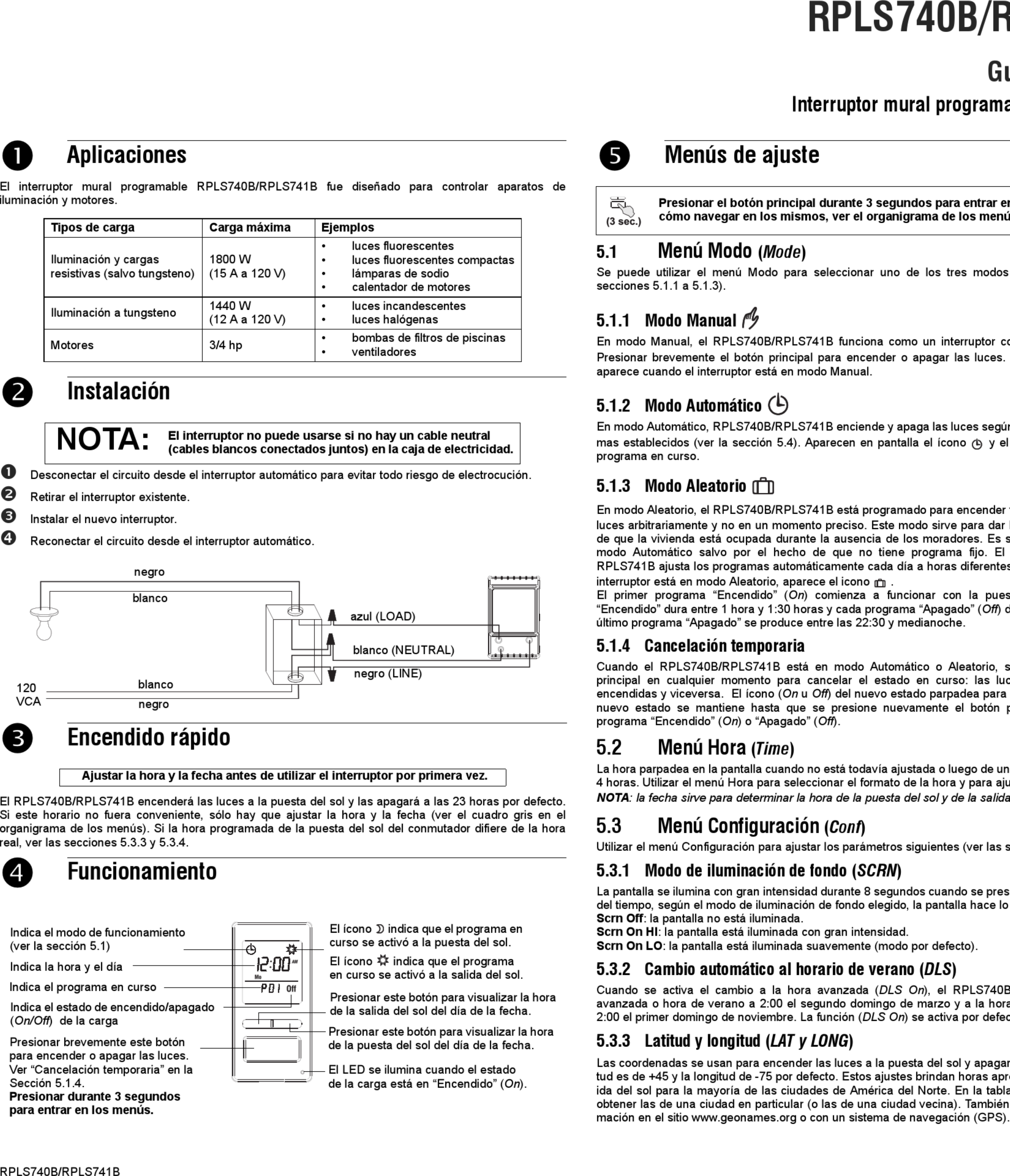 Page 5 of 8 - Honeywell Honeywell-Rpls740B-User-Manual-1003154 User Manual