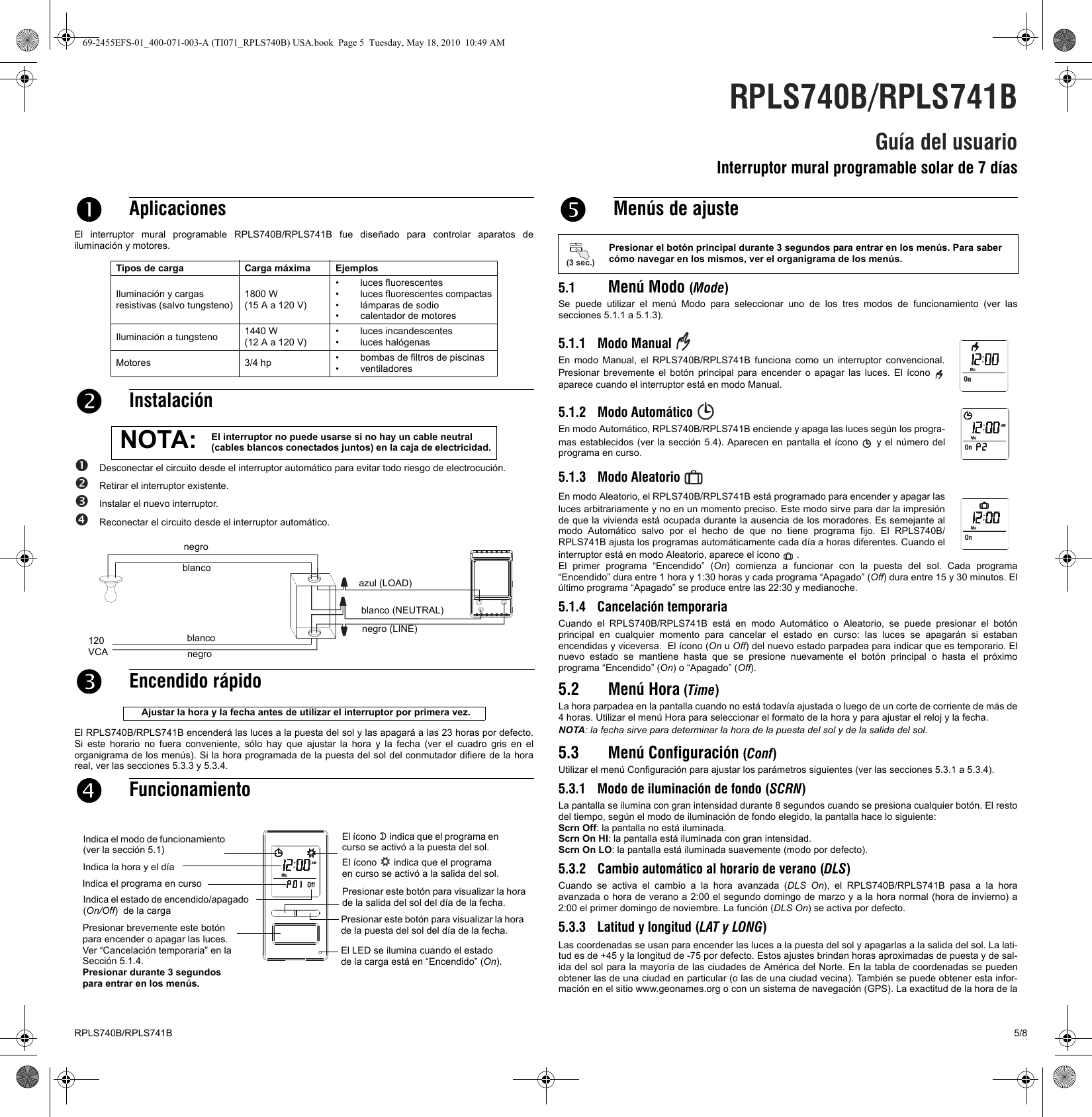 Page 5 of 8 - Honeywell Honeywell-Rpls740B-Users-Manual- 69-2455EFS-01_400-071-003-A (TI071_RPLS740B) USA  Honeywell-rpls740b-users-manual