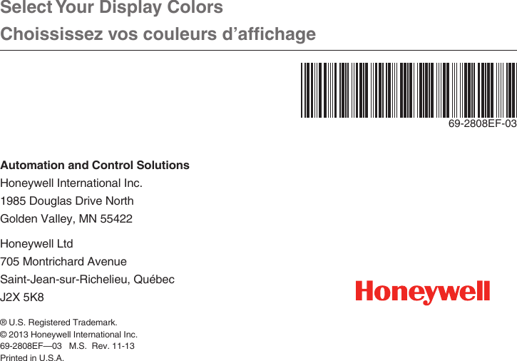 Page 4 of 4 - Honeywell Honeywell-Rth9590Wf-Users-Manual- 69-2808EF-03 - Wi-Fi Smart Thermostat  Honeywell-rth9590wf-users-manual