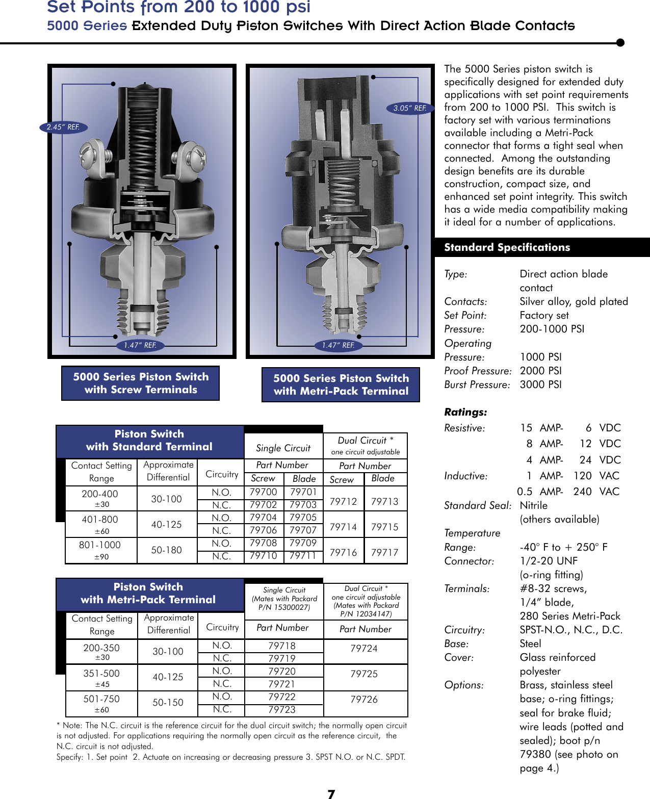 Page 7 of 12 - Honeywell Honeywell-Switches-Users-Manual- 230642 Switch Catalog  Honeywell-switches-users-manual