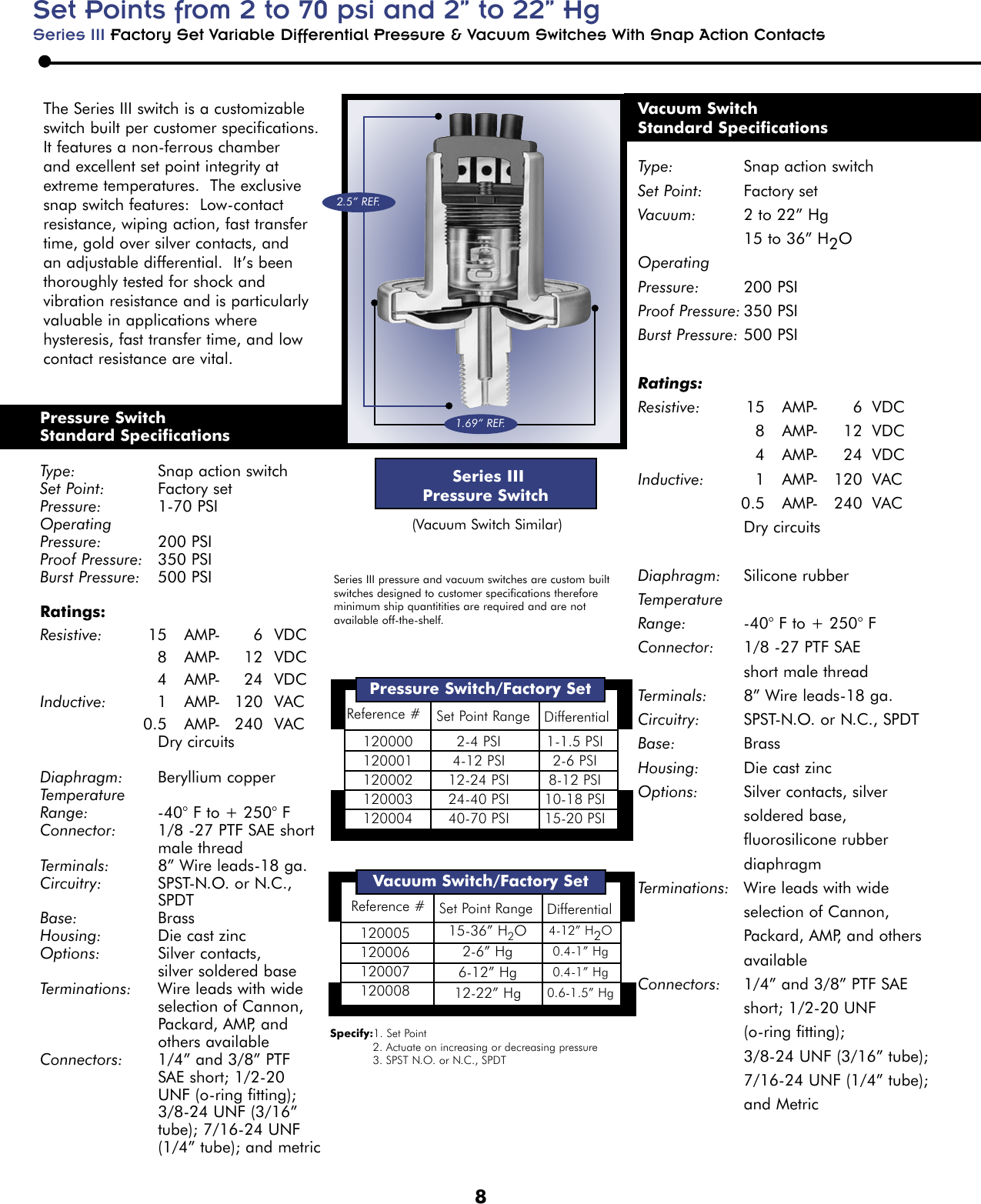 Page 8 of 12 - Honeywell Honeywell-Switches-Users-Manual- 230642 Switch Catalog  Honeywell-switches-users-manual