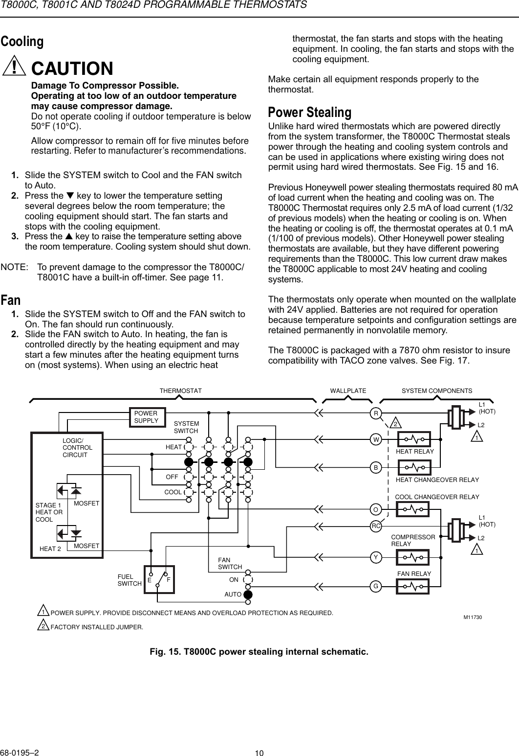 Page 10 of 12 - Honeywell Honeywell-T8024D-Users-Manual- 68-0195  Honeywell-t8024d-users-manual