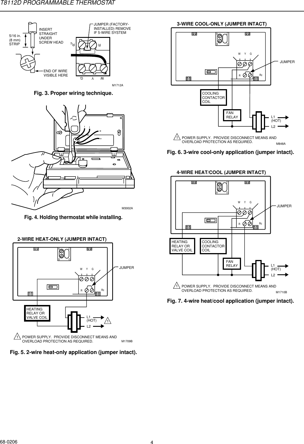 Page 4 of 8 - Honeywell Honeywell-T8112D-Owners-Manual- 68-0170 - T8112 Programmable Thermostat  Honeywell-t8112d-owners-manual