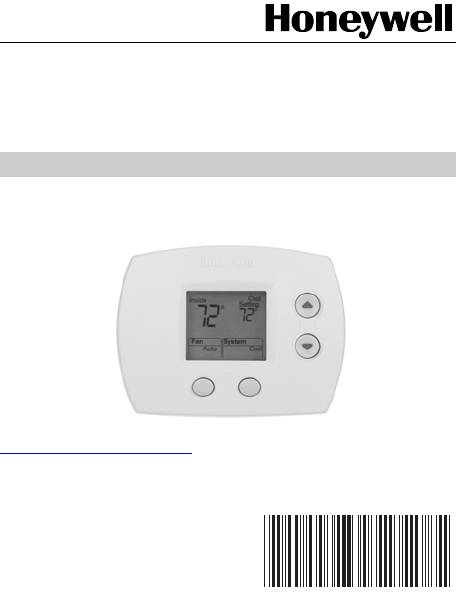 Honeywell Th5110 Operating Instructions 69 1713 TH5110D Non programmable  Thermostat