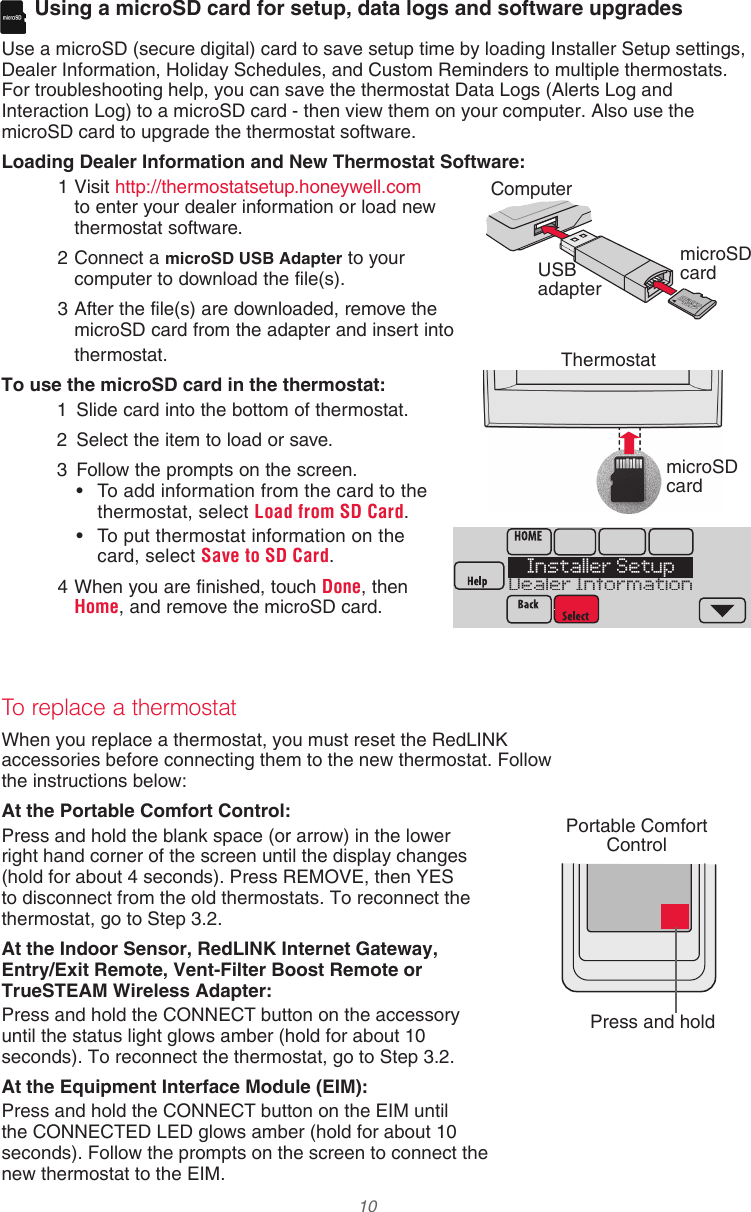 Page 10 of 12 - Honeywell Honeywell-Th8320R-Installation-Guide- 69-2760-01 - VisionPRO® Series With RedLINK™  Honeywell-th8320r-installation-guide