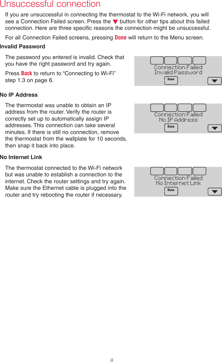 Page 9 of 12 - Honeywell Honeywell-Th8321Wf1001-Installation-Guide- 33-00065-01 - Wi-Fi VisionPRO® 8000  Honeywell-th8321wf1001-installation-guide