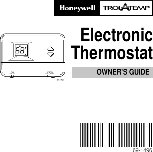 Page 1 of 12 - Honeywell Honeywell-Trol-A-Temp-69-1496-Users-Manual- 69-1193  Honeywell-trol-a-temp-69-1496-users-manual