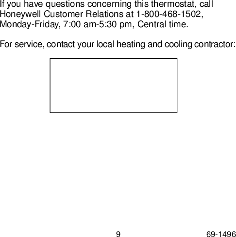 Page 10 of 12 - Honeywell Honeywell-Trol-A-Temp-69-1496-Users-Manual- 69-1193  Honeywell-trol-a-temp-69-1496-users-manual