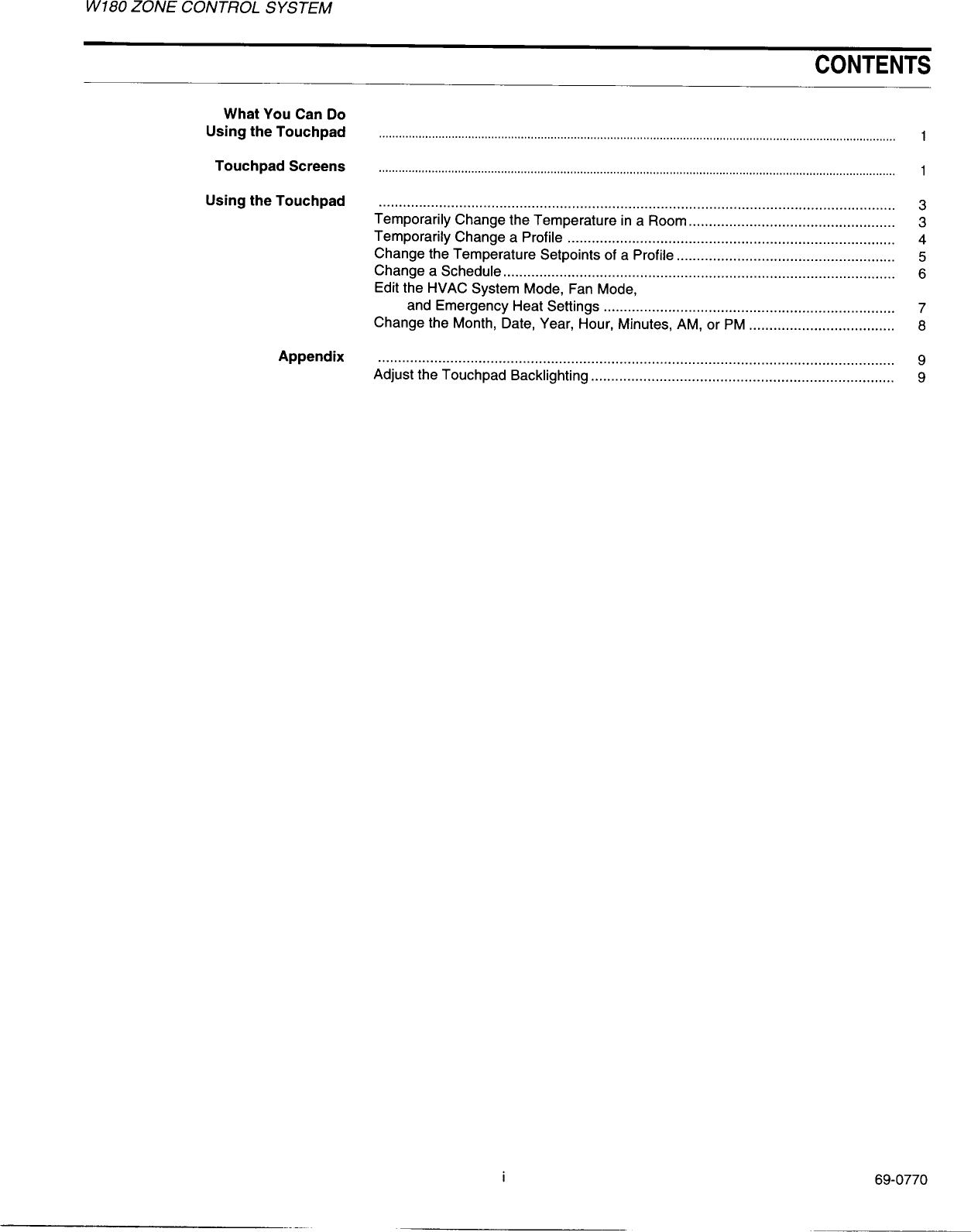 Page 2 of 12 - Honeywell Honeywell-W180-Operators-Manual- 69-0770 W180 Zone Control System  Honeywell-w180-operators-manual