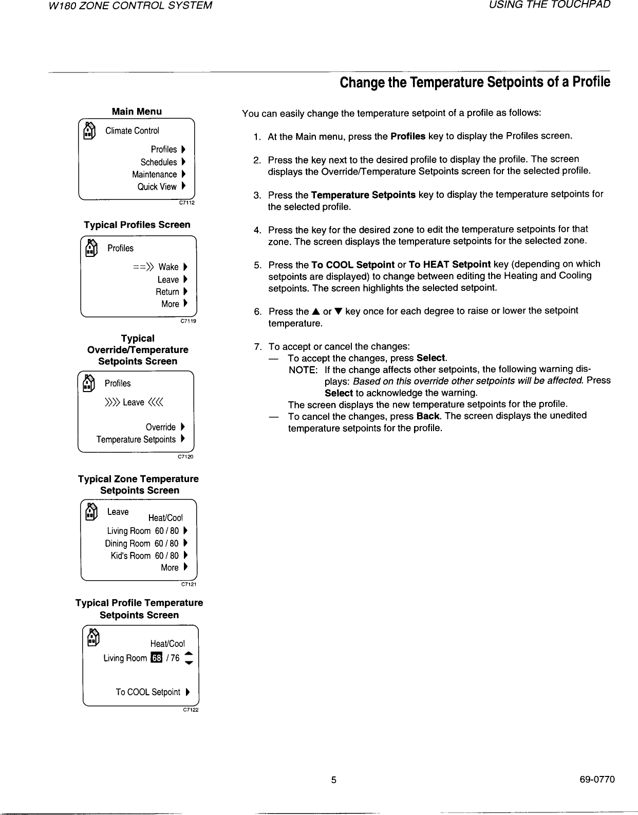 Page 7 of 12 - Honeywell Honeywell-W180-Operators-Manual- 69-0770 W180 Zone Control System  Honeywell-w180-operators-manual