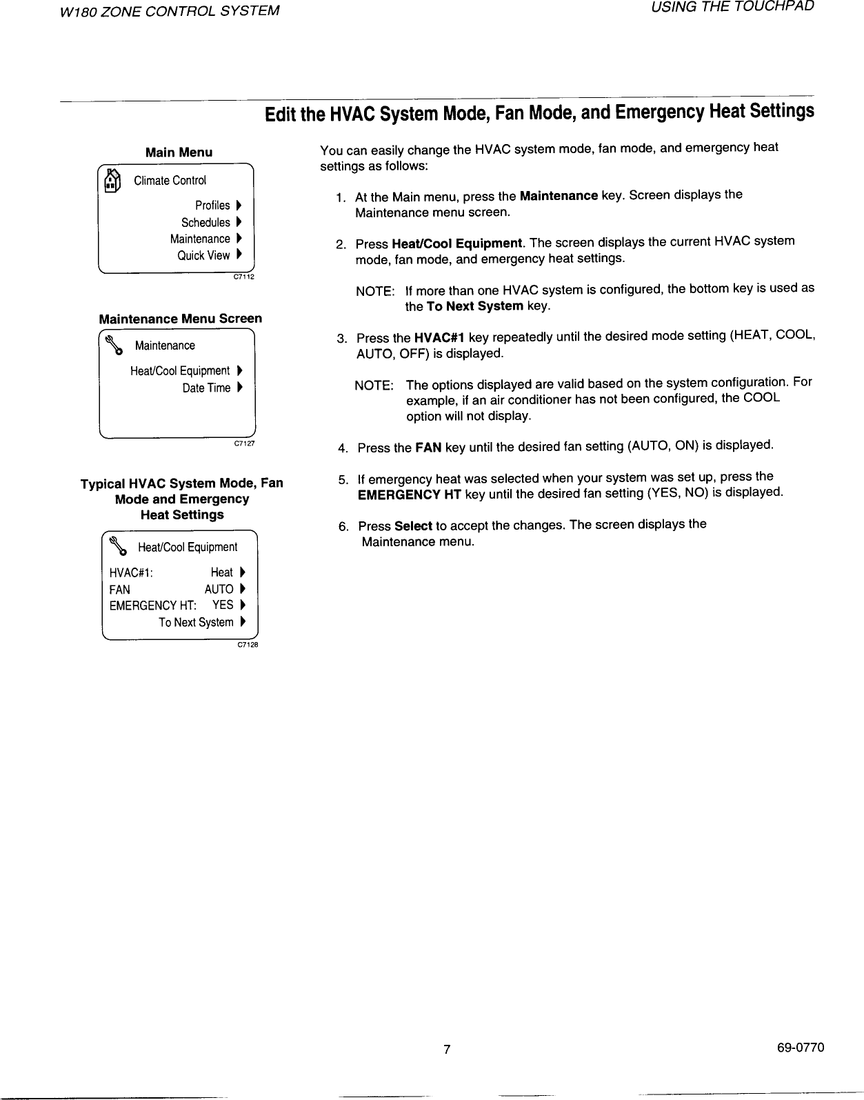 Page 9 of 12 - Honeywell Honeywell-W180-Operators-Manual- 69-0770 W180 Zone Control System  Honeywell-w180-operators-manual