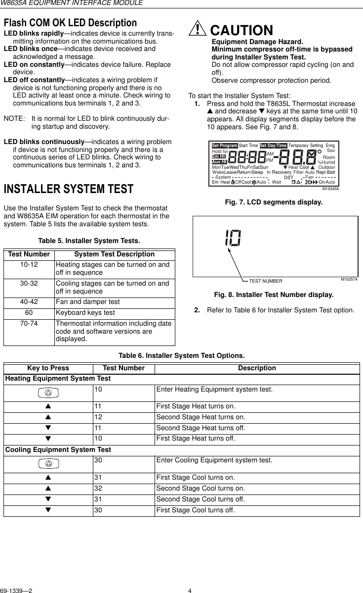 Page 4 of 6 - Honeywell Honeywell-W8635A-Users-Manual- 69-1339 - W8635A Equipment Interface Module  Honeywell-w8635a-users-manual