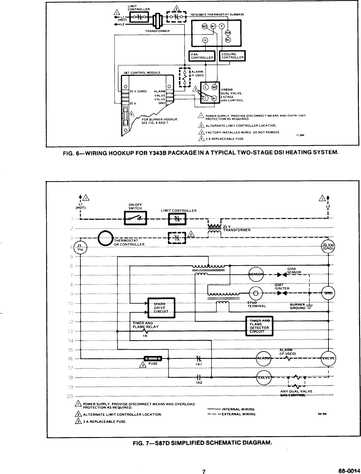 Page 7 of 11 - Honeywell Honeywell-Y343B1002-Users-Manual- 68-0014 - Direct Spark Gas Burner Ignition Package Y343B1002  Honeywell-y343b1002-users-manual