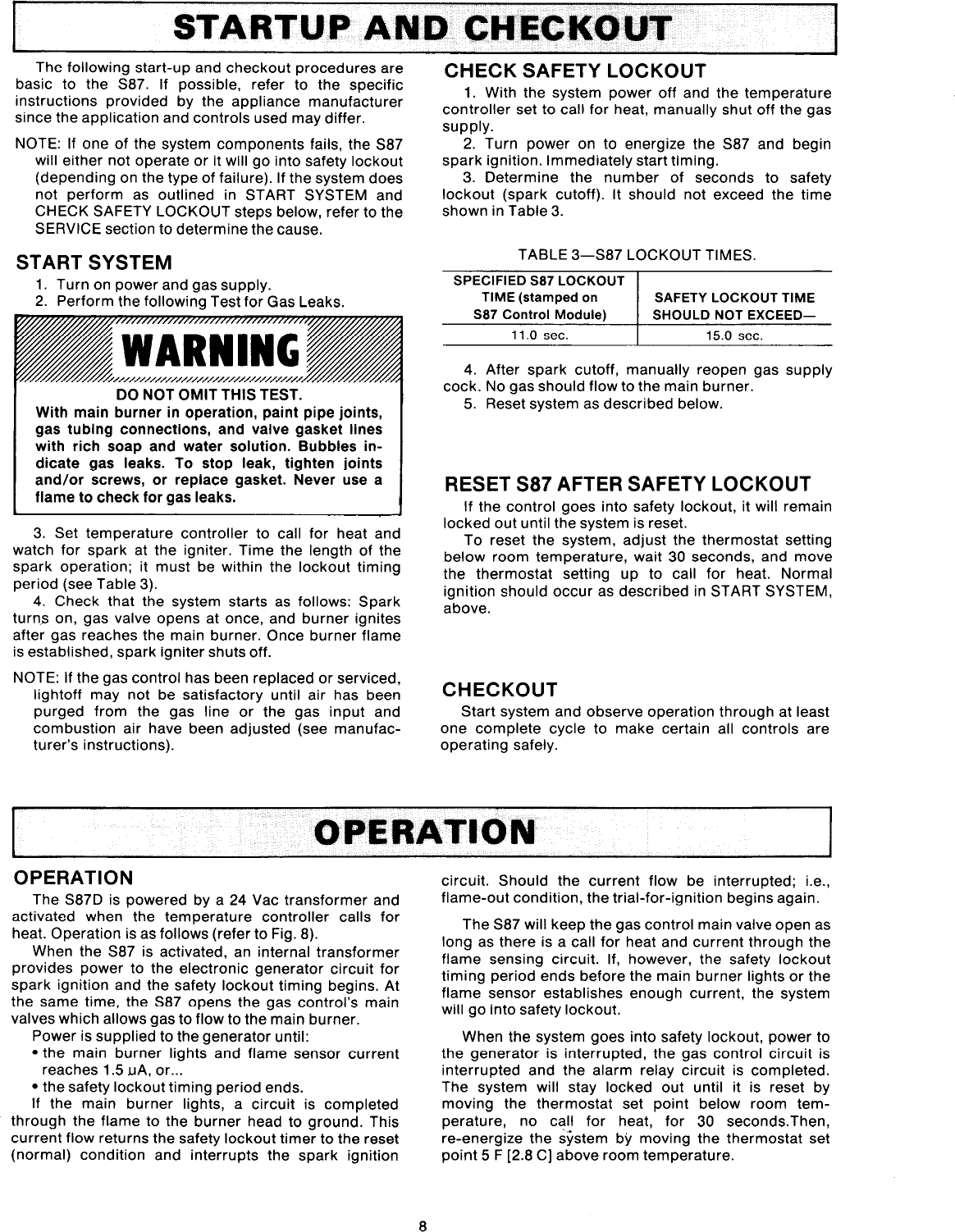 Page 8 of 11 - Honeywell Honeywell-Y343B1002-Users-Manual- 68-0014 - Direct Spark Gas Burner Ignition Package Y343B1002  Honeywell-y343b1002-users-manual