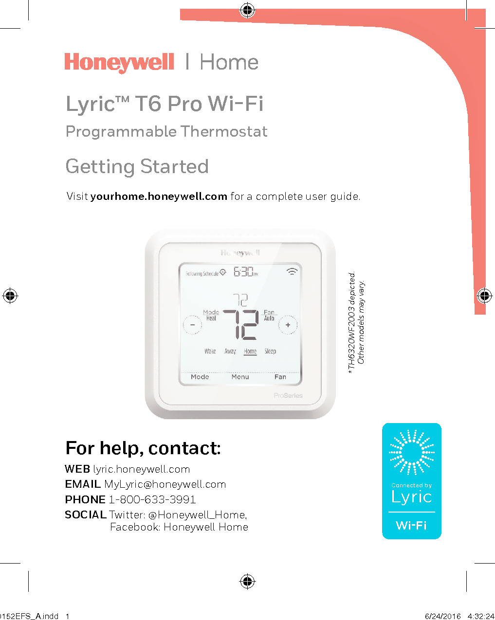 Honeywell Home Thermostat Th Wf Manual