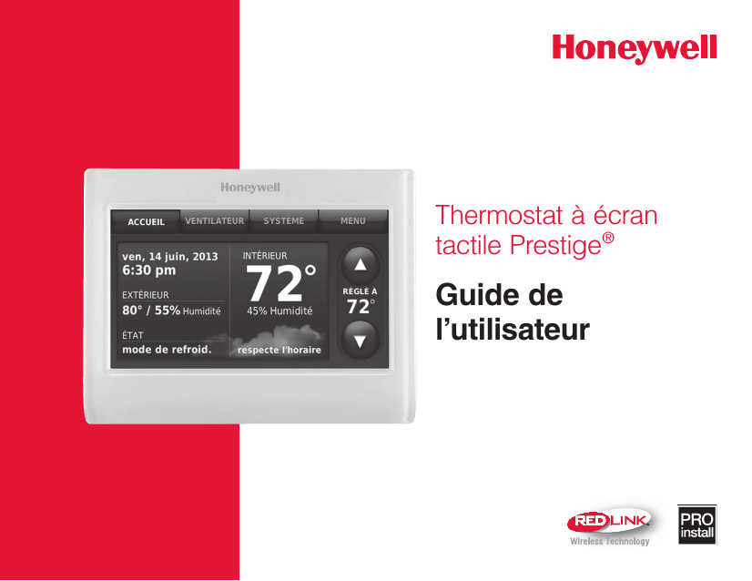 TMThermostat à écran tactile Prestige®Guide de l’utilisateur