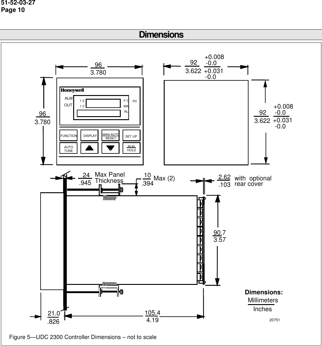 Page 10 of 12 - Honeywell UDC2300 User Manual  To The 6739d5f4-d059-47ac-846c-79b31e2b5baa