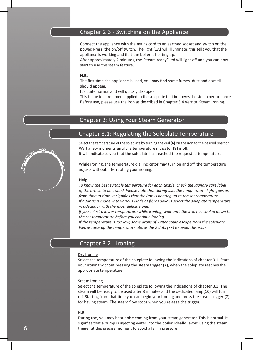 Page 7 of 11 - Hoover IronSteam Steam Generator Iron SFM4002 Instruction Manual - Product Code 39600107 48007881-01-Ironspeed-IM-UK