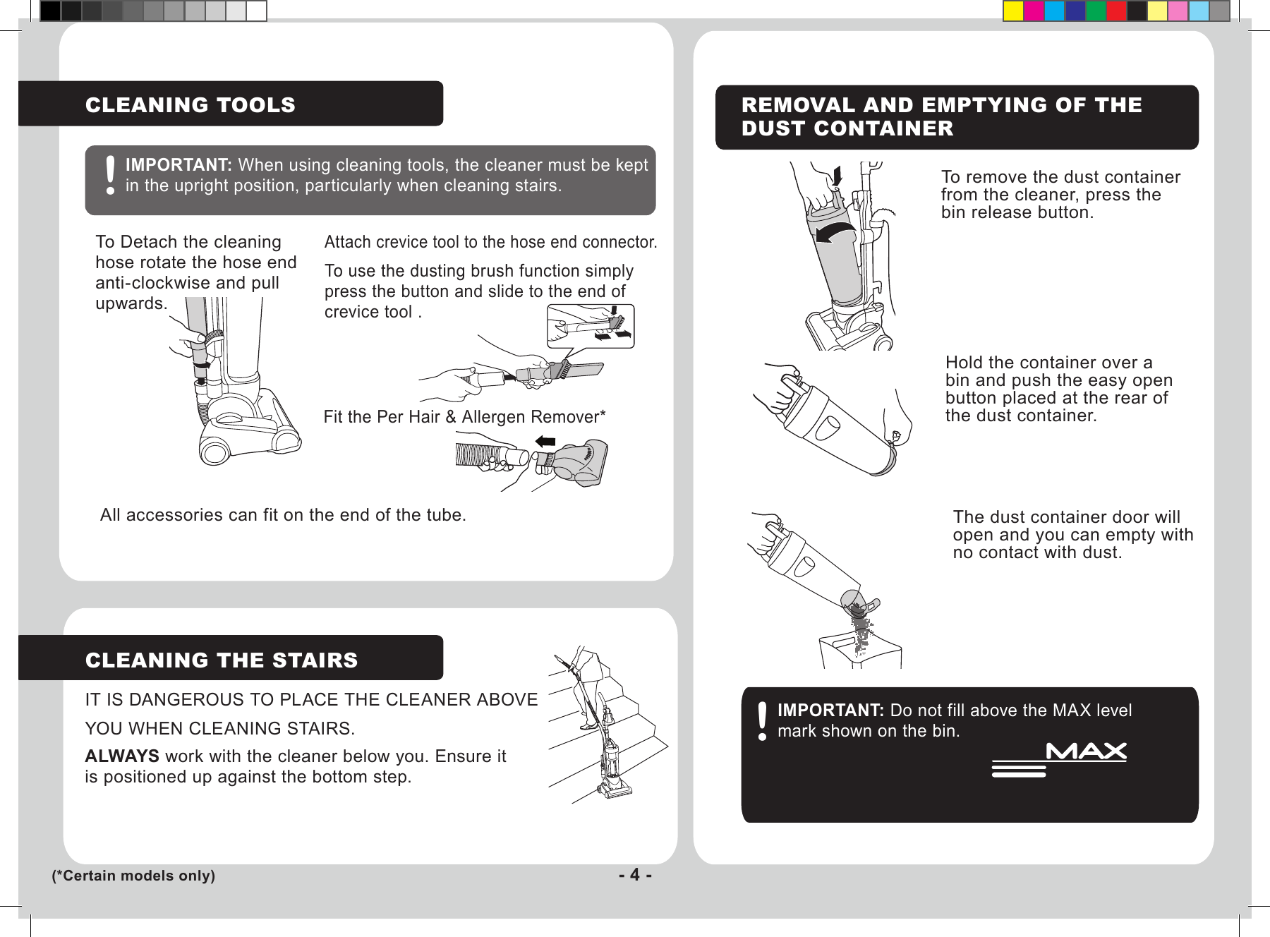 Page 5 of 9 - Hoover Whirlwind Bagless Upright Vacuum Cleaner WR71WR01 Instruction Manual - Product Code 39100460 48017172-01-Whirlwind-IM-UK-updated