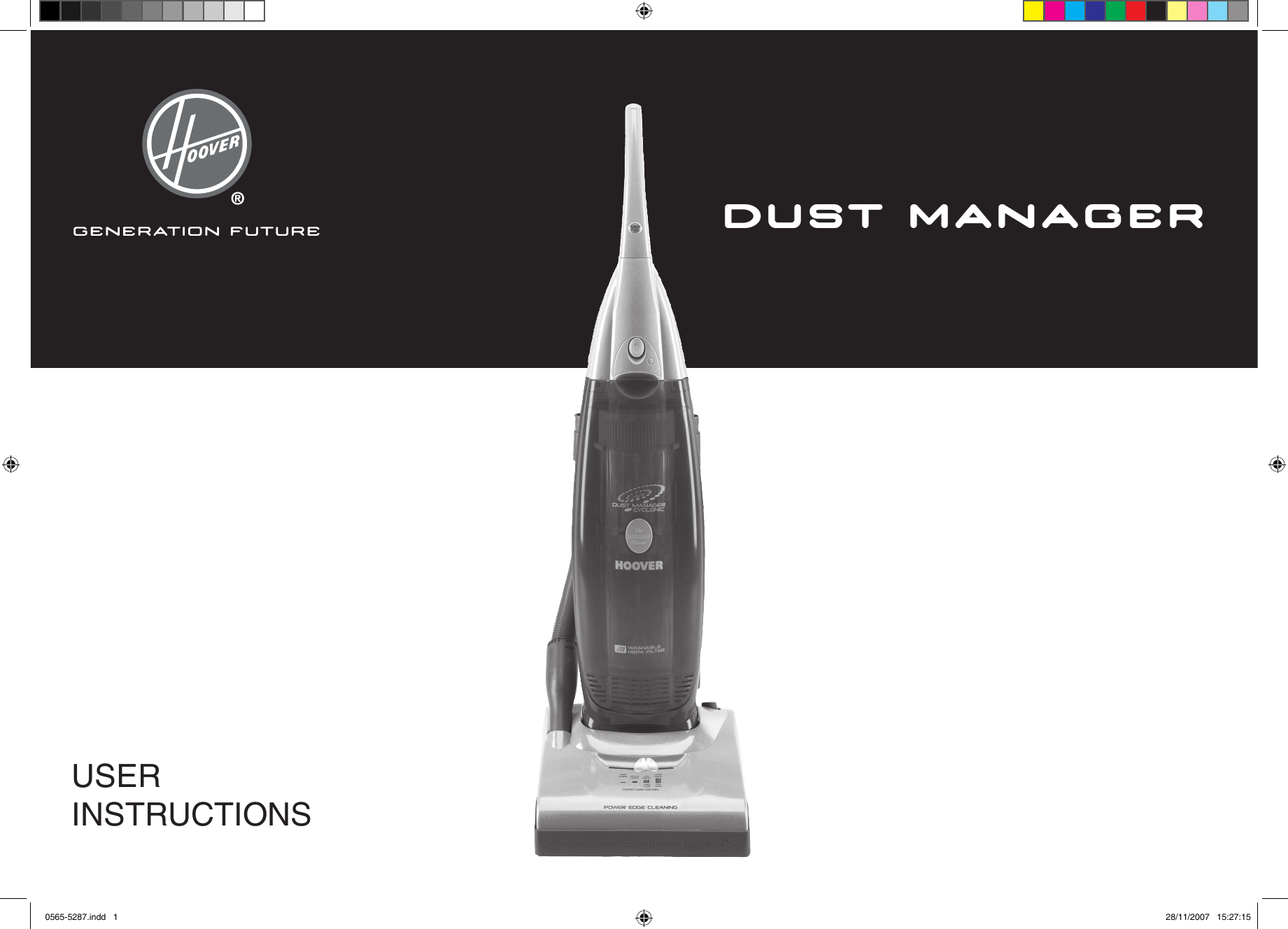 Page 1 of 10 - Hoover Vacuum Cleaner Dust Manager DM6210 Instruction Manual - Product Code 39100195