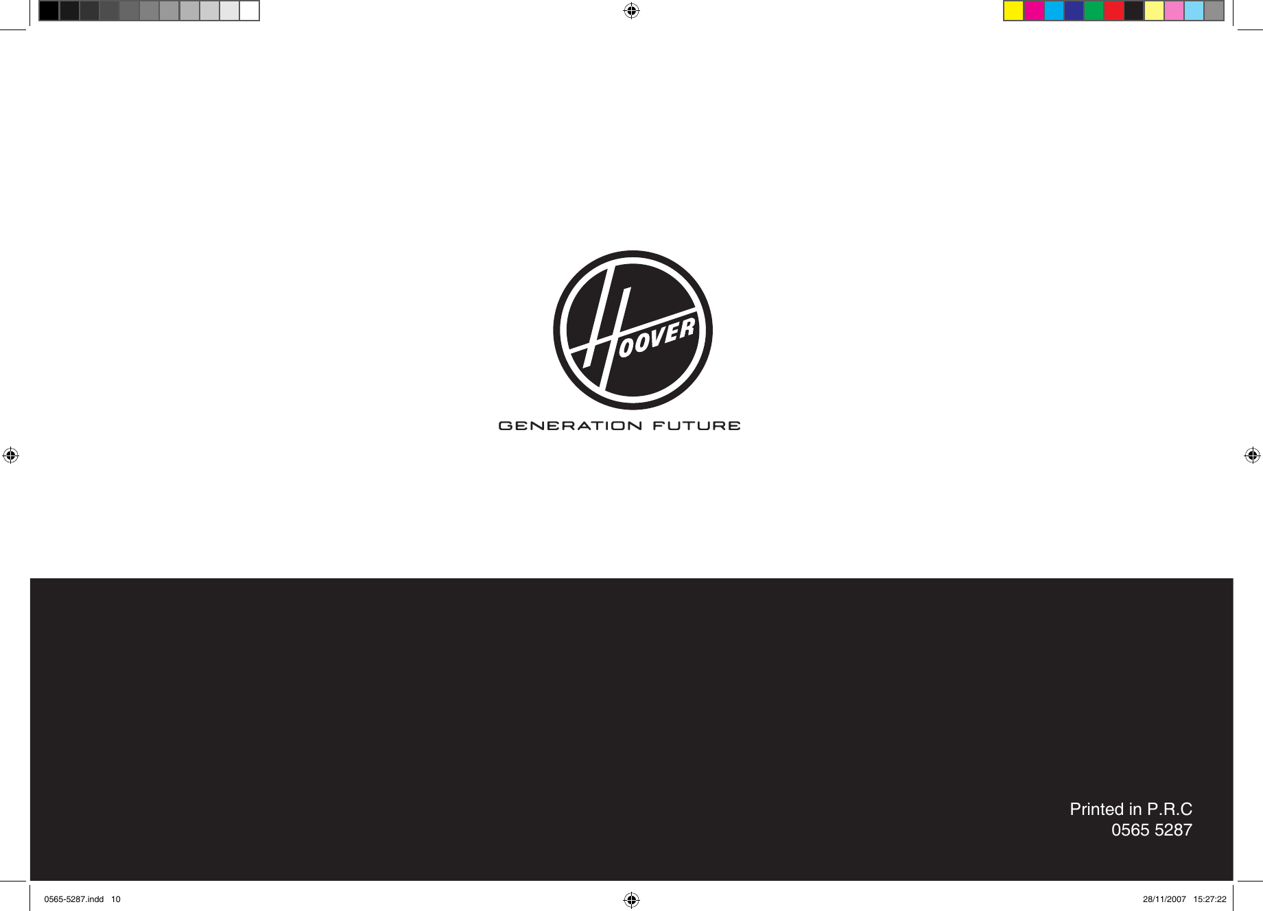 Page 10 of 10 - Hoover Vacuum Cleaner Dust Manager DM6210 Instruction Manual - Product Code 39100195