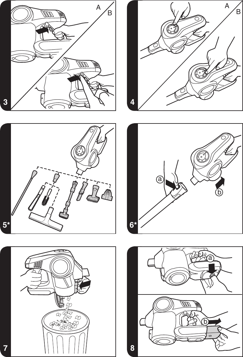 Page 3 of 12 - Hoover Vacuum Cleaner Discovery 22v Lithium Cordless Stick DS22G Instruction Manual - Product Code 39400303 DS22