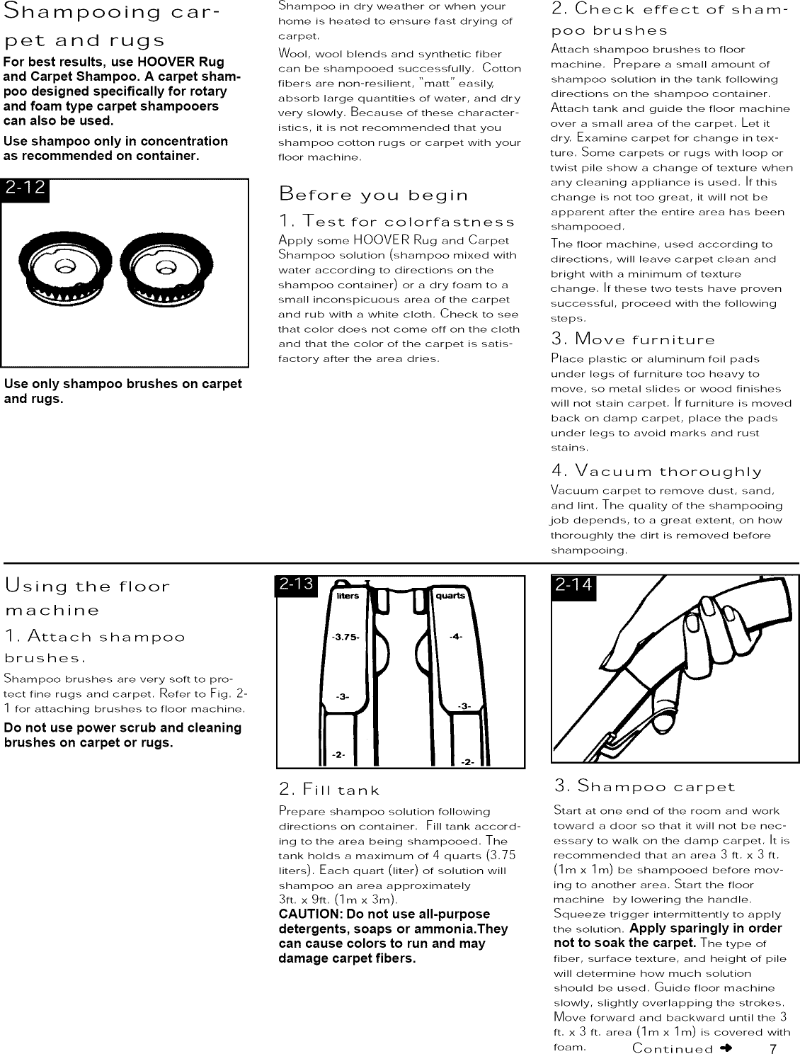 Page 7 of 10 - Hoover F4300 1101334L User Manual POLISHER - Manuals And Guides