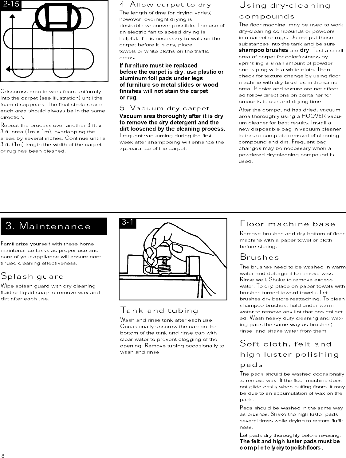 Page 8 of 10 - Hoover F4300 1101334L User Manual POLISHER - Manuals And Guides