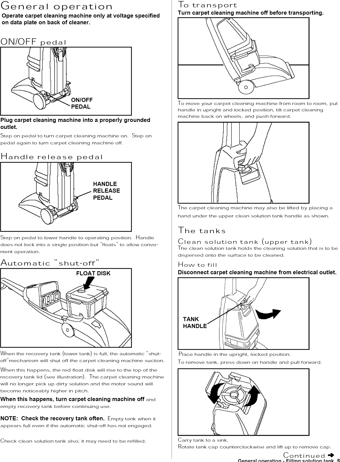 Page 5 of 12 - Hoover F5810 1101361L User Manual  - Manuals And Guides